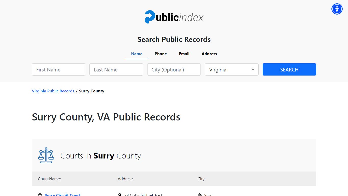 Surry County, VA Public Court, Arrest and Inmate Records - ThePublicIndex