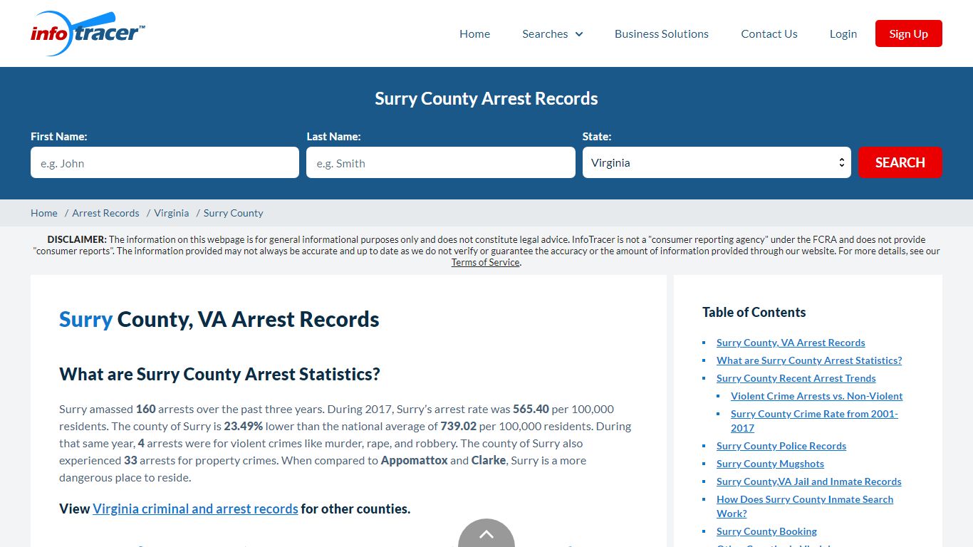 Surry County, VA Arrests, Mugshots & Jail Records - InfoTracer